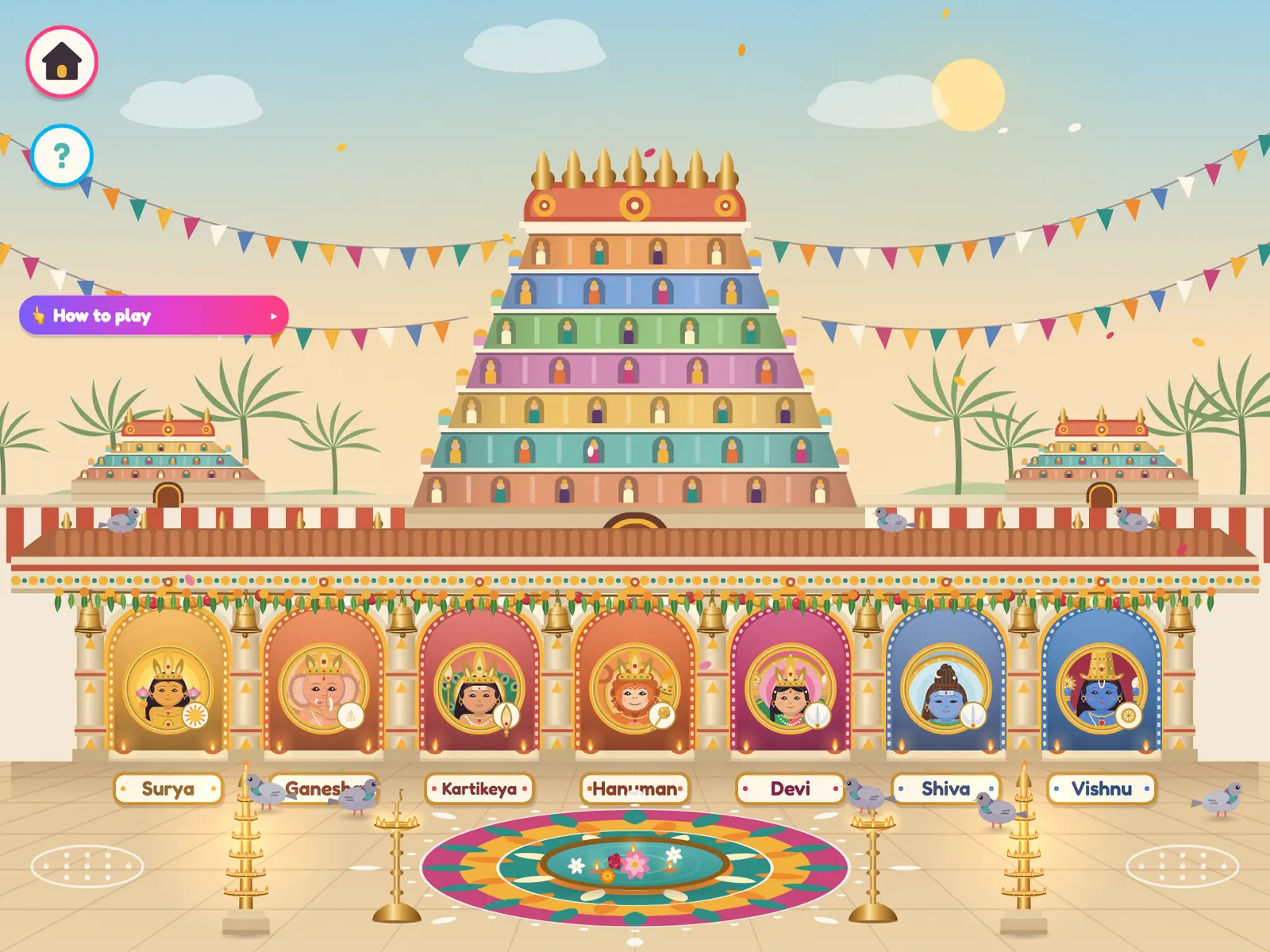 The Mega Temple with seven shrines